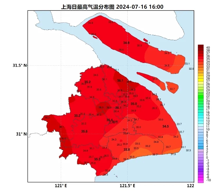 未来8天上海高温天气“全勤”，午后或有局部雷阵雨