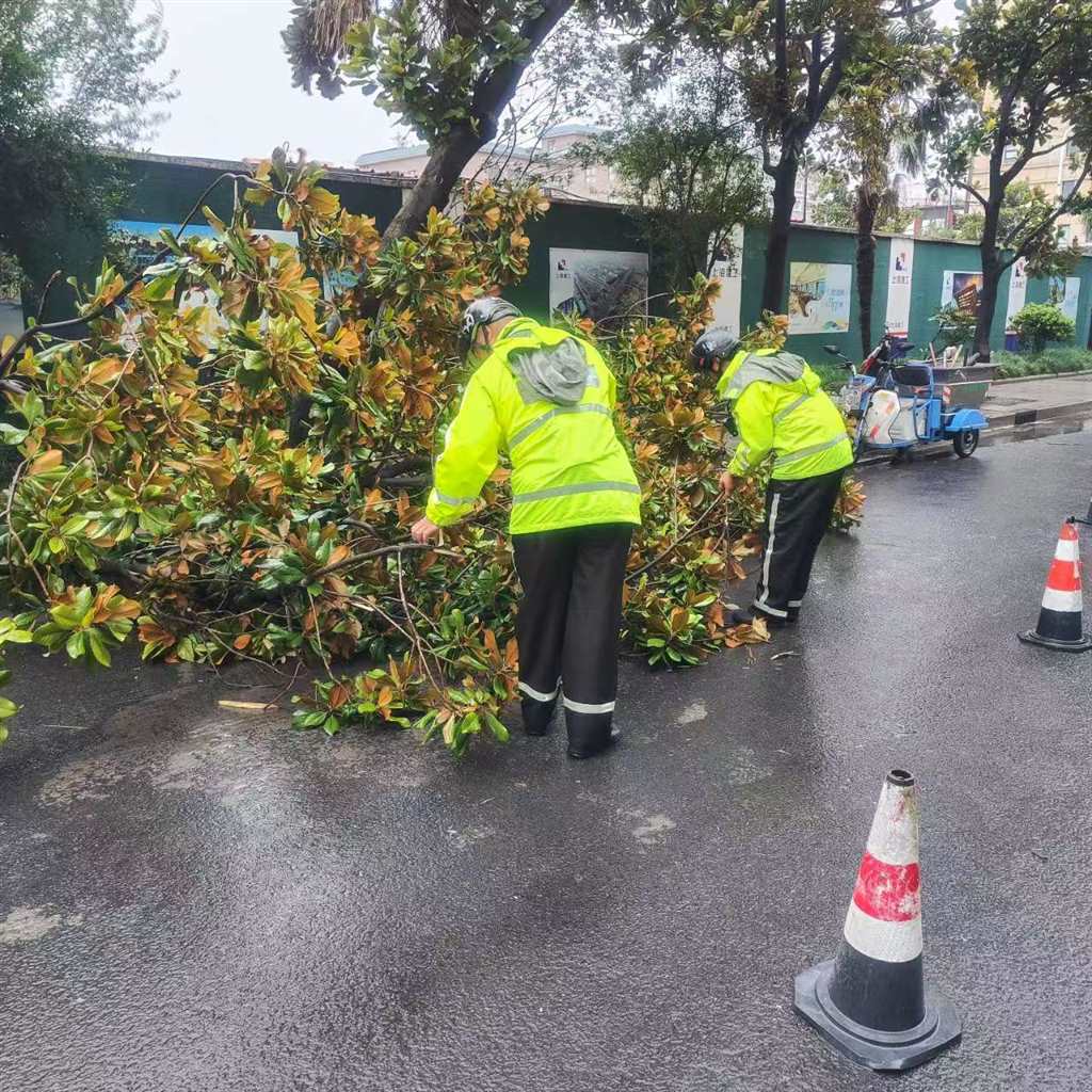 台风“贝碧嘉”来袭，静安警方已经应答处理多起险情