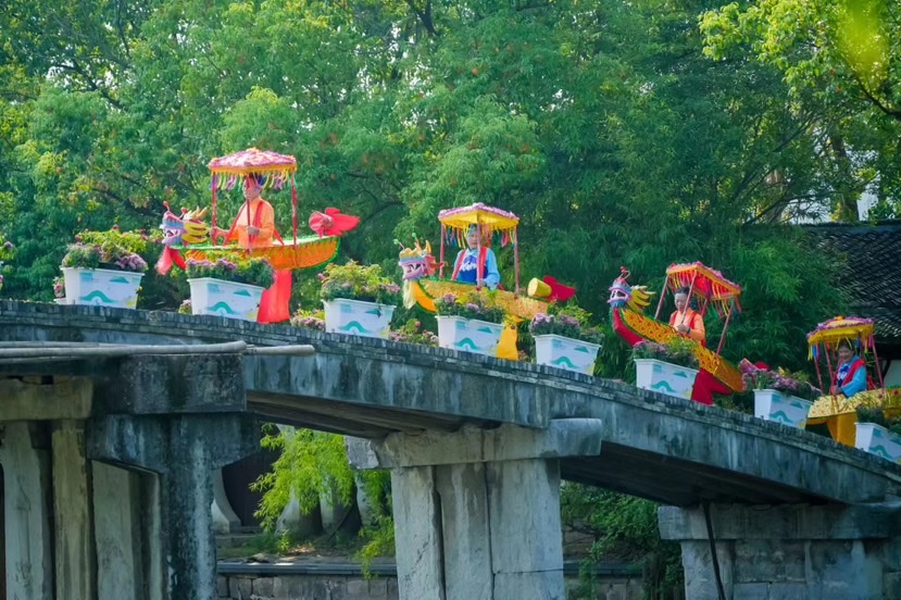 游青浦金泽古镇体验“非遗”里的重阳节