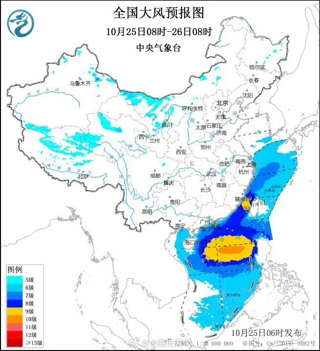 江浙沪将受台风潭美影响 “隔山打牛式”风雨要来了