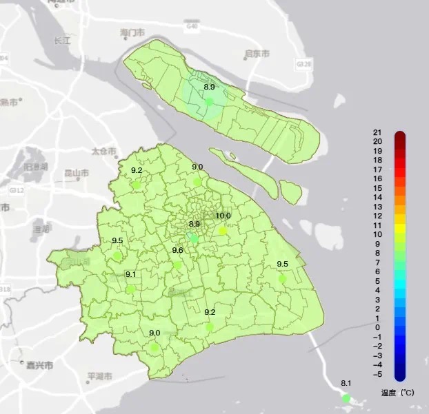 上海今晨气温创下半年新低，下周归热乏力寒氛围不竭