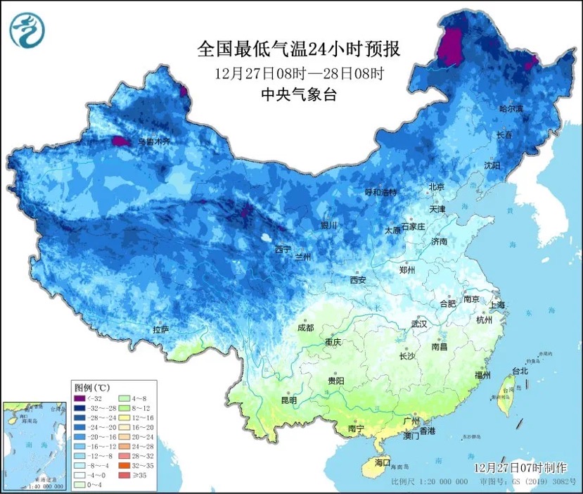 周末冰冻进级最低可达零下5℃ 元旦气候晴好适宜外出