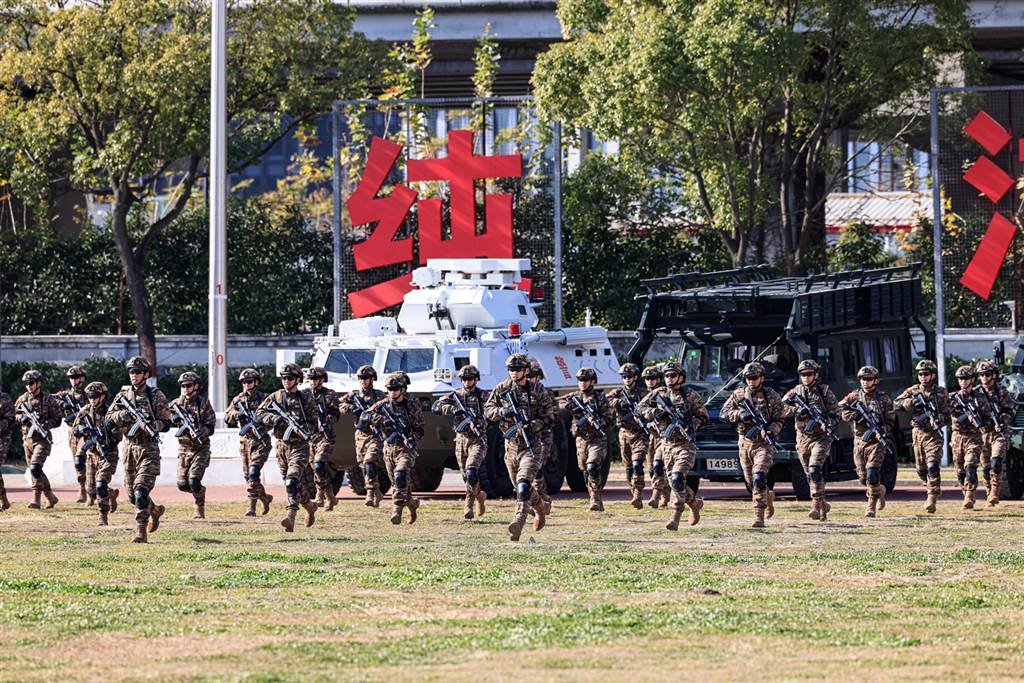 图片说明:特战分队战术训练