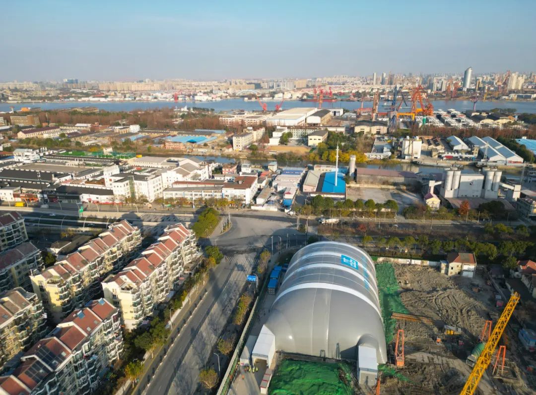 防尘降噪、节约能耗,华东地区首个基坑气膜亮相上海杨浦