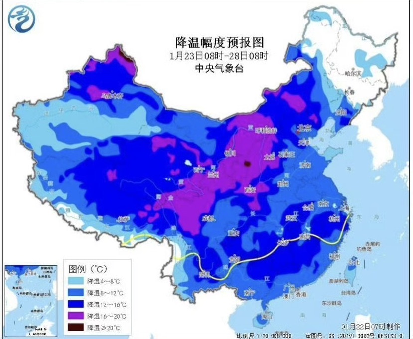 今冬最强雨雪节前来袭，除了夕月朔申城主打晴寒天