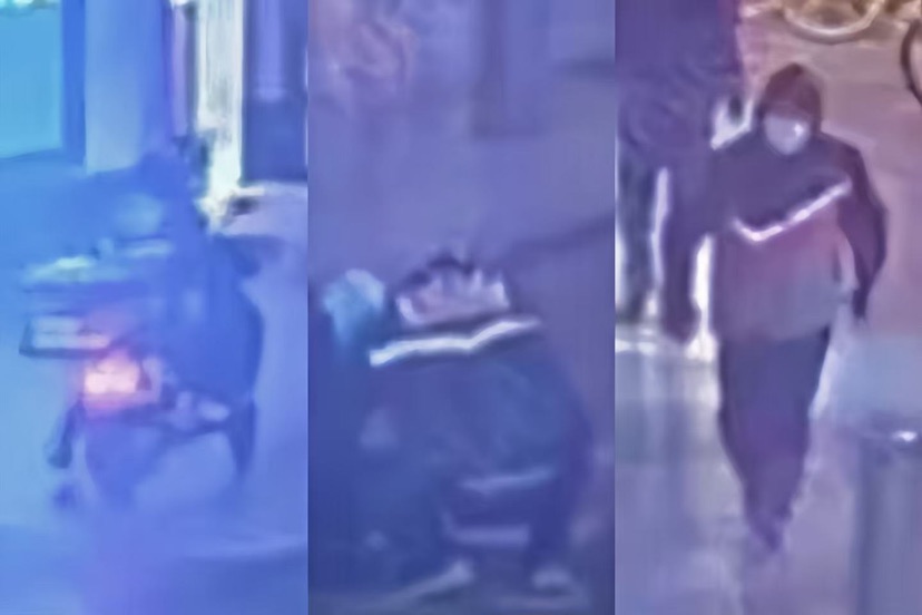 骑手 刘莹涛救人身影