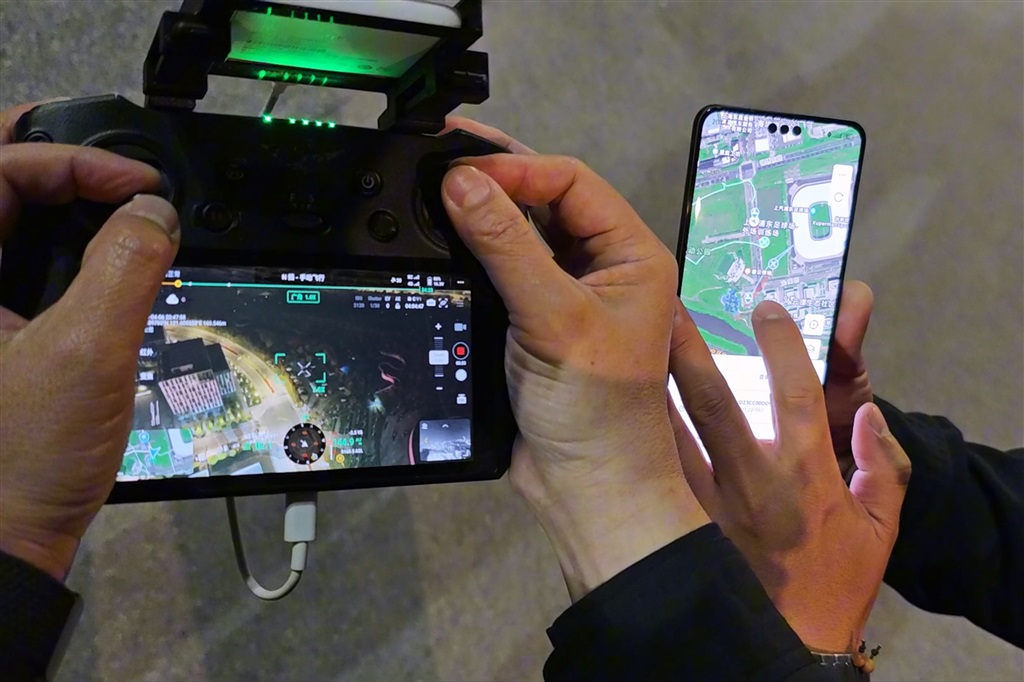 图为警方锁定“黑飞”飞手位置