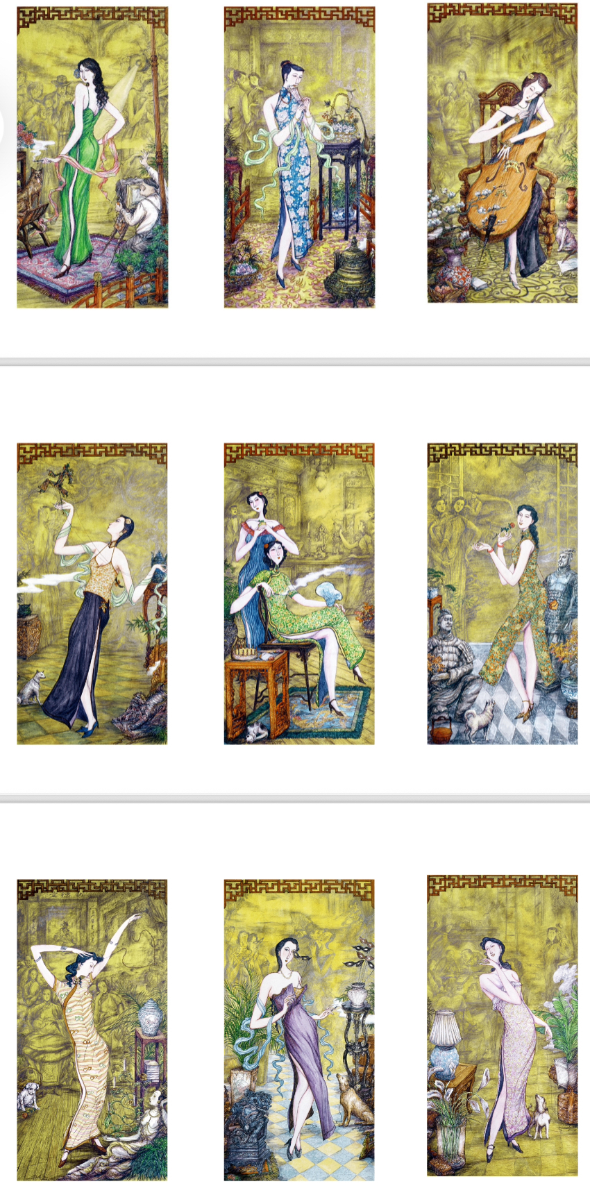 Lu Zhide：上海Cheongsam绘画的“十二个金色