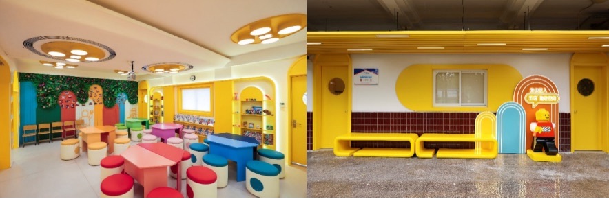 上海闵行区民办塘湾小学的一间教室改造为趣玩空间