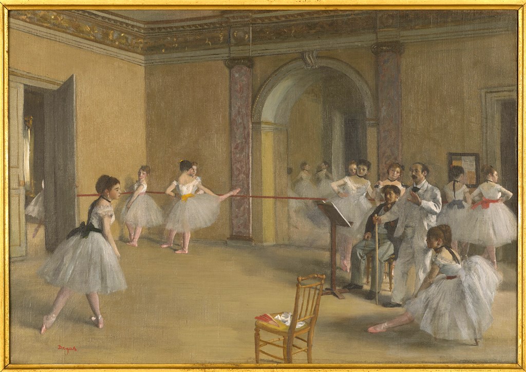 埃德加·德加《佩列蒂埃街歌剧院的舞蹈教室》